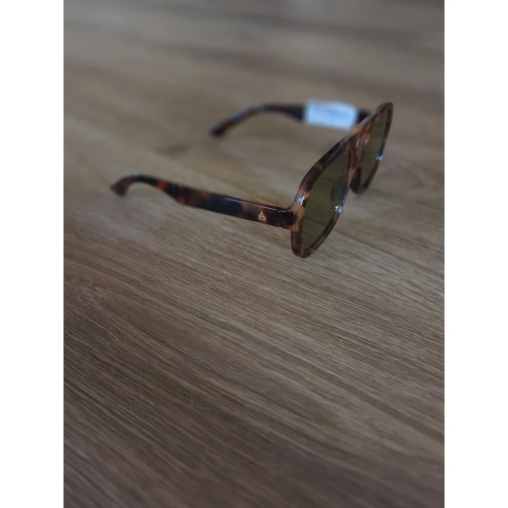 AIRE Whirlpool Tortoiseshell Aviator Sunglasses‎ Brown Green Lens 2342200